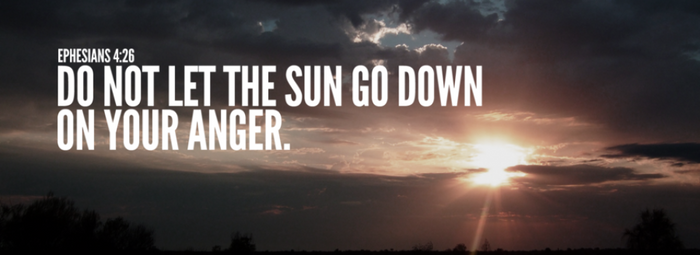 IT’S OKAY TO GO TO BED ANGRY